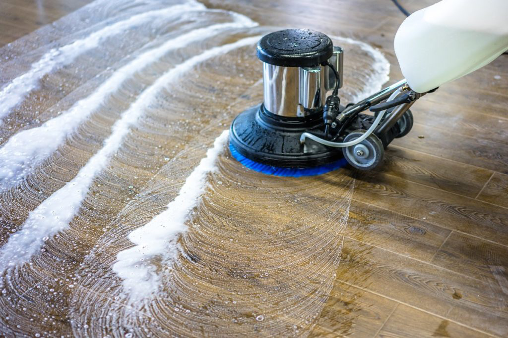 hardwood floor cleaning machine clear conditions